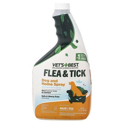Vet's Best спрей от блох и клещей для собак и дома, Cotton Spice, 32 fl oz (945 ml)