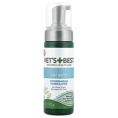 Шампунь-пенка Vet's Best для кошек без смывания, 4 fl oz (118 ml)