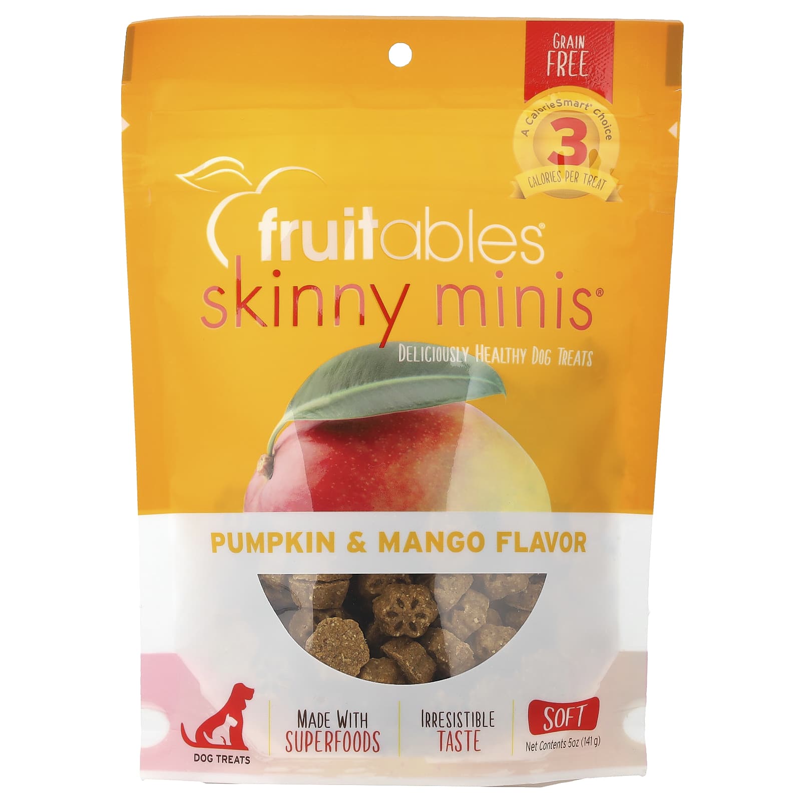 Лакомство для собак Skinny Minis®, мягкое, Pumpkin & Mango, 5 oz (141 g)