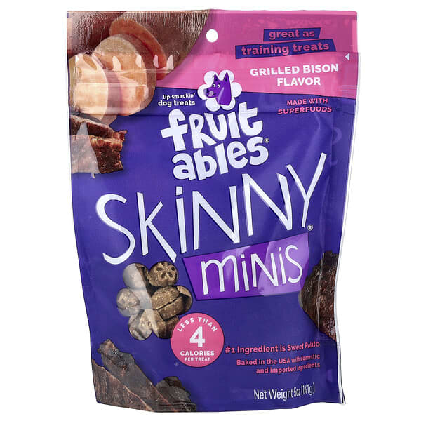 Skinny Minis®, лакомства для собак, гриль из бизона, 5 унций (141 г)