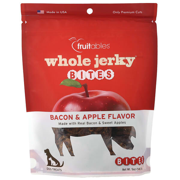 Whole Jerky® Bites, Dog Treats, Bacon & Apple, 5 oz (141.7 g)