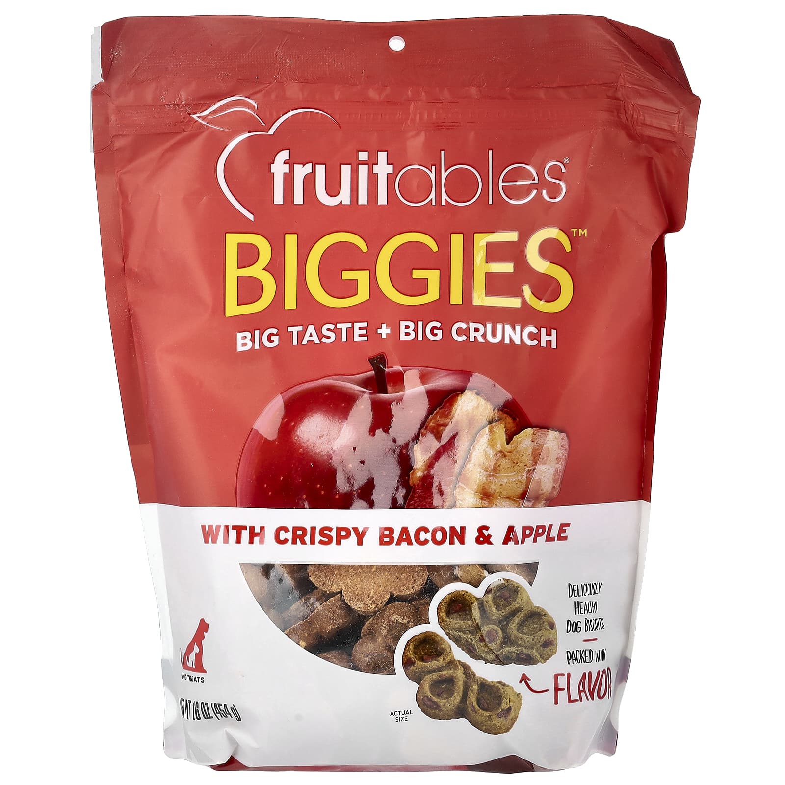 Fruitables лакомство для собак Biggies Crispy Bacon & Apple 16 oz