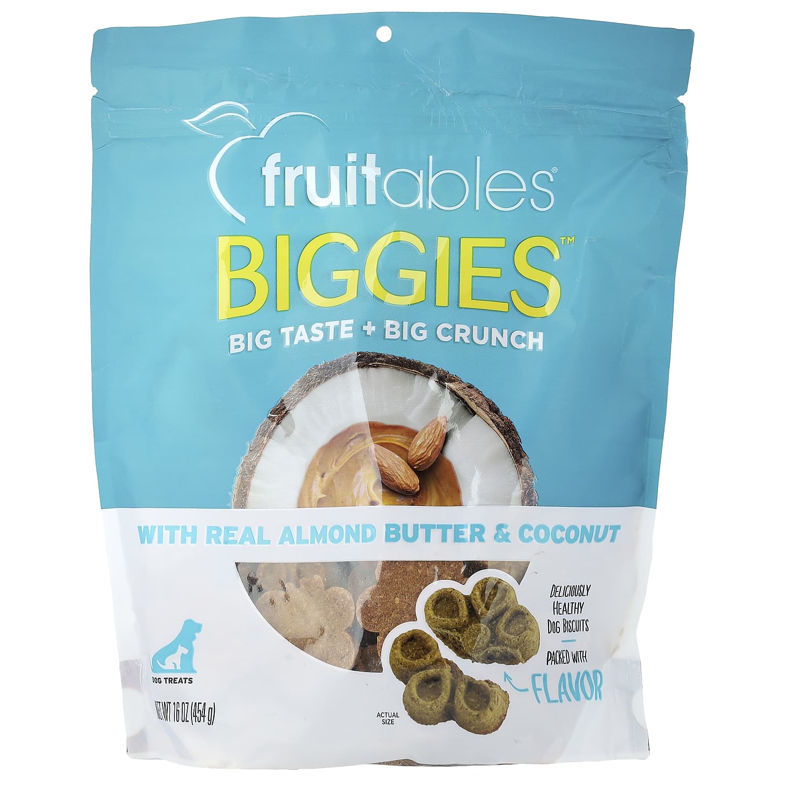 Лакомства для собак Biggies™, Almond Butter & Coconut, 16 oz (454 g)
