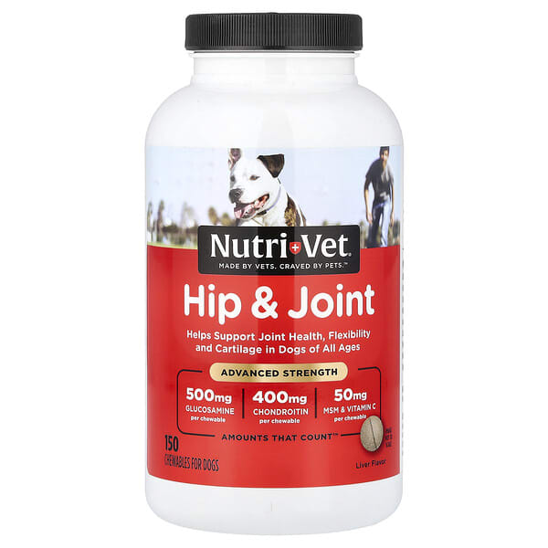 Hip & Joint, Advanced Strength, For Dogs, All Ages, Liver, 150 Chewables