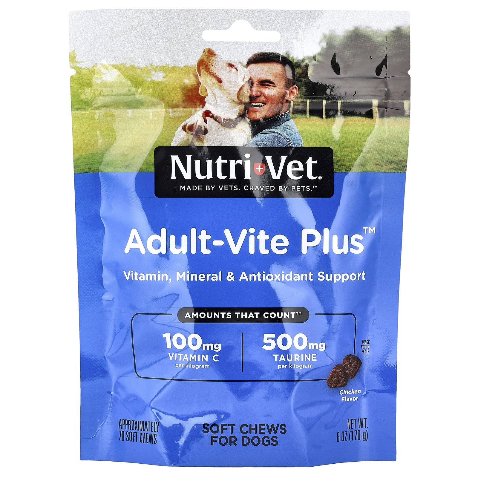 Adult-Vite Plus™ для собак, курица, 70 мягких лакомств, 6 oz (170 g)