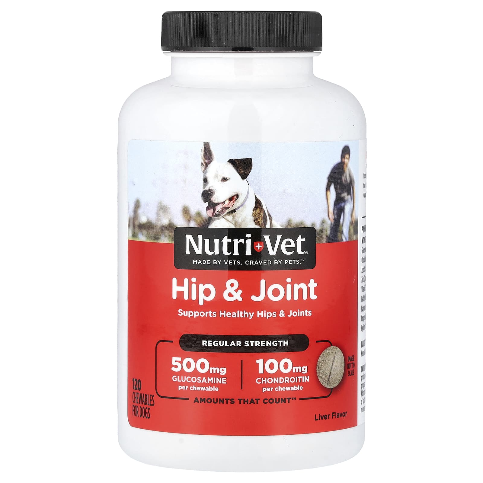 Nutri-Vet Добавка Hip & Joint для собак, Regular Strength, Liver, 120 жевательных таблеток