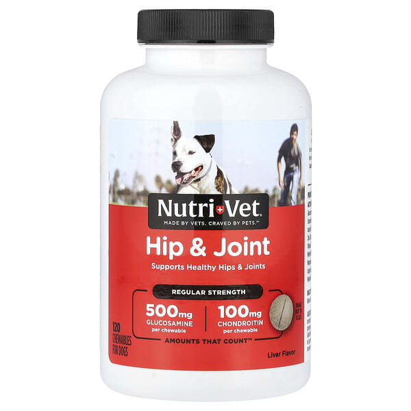 Hip & Joint, Regular Strength, For Dogs, Liver, 120 Chewables