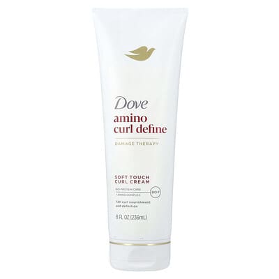 Dove Amino Curl Define, Soft Touch Curl Cream для кудрявых волос, 8 fl oz (236 ml)