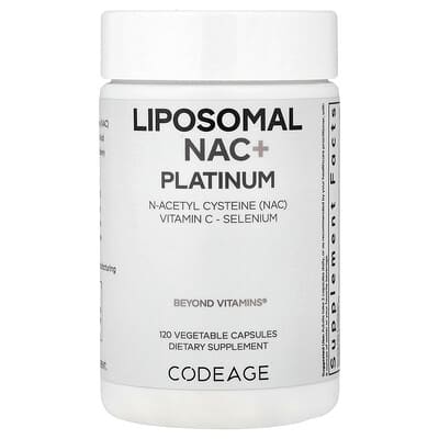 Липосомальный NAC+ Platinum, 120 вегетарианских капсул