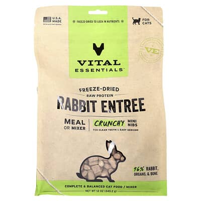 Сублимированный белок Vital Essentials для кошек и кроликов