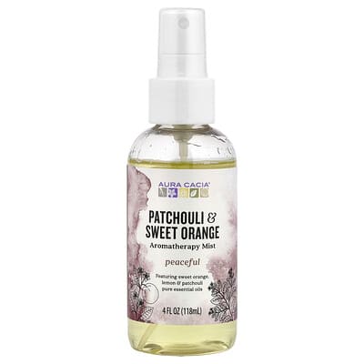 Мист для ароматерапии Aura Cacia, Patchouli & Sweet Orange, 4 fl oz (118 ml)