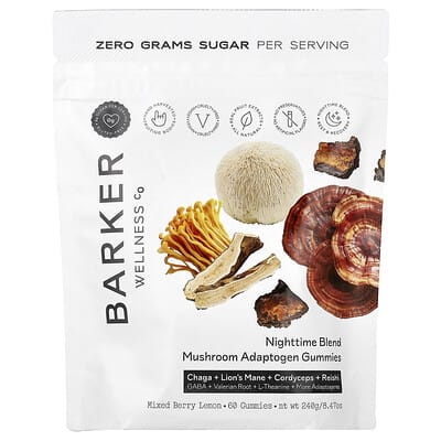 Гамми-витамины Nighttime Blend Mushroom Adaptogen, Mixed Berry Lemon, 60 шт.