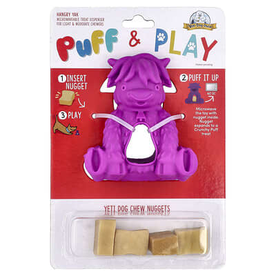 Дозатор для лакомств Puff & Play Yeti Dog Chew, фиолетовый