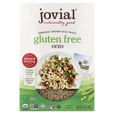 Макароны из бурого риса Jovial Organic Brown Rice Pasta Orzo 12 oz