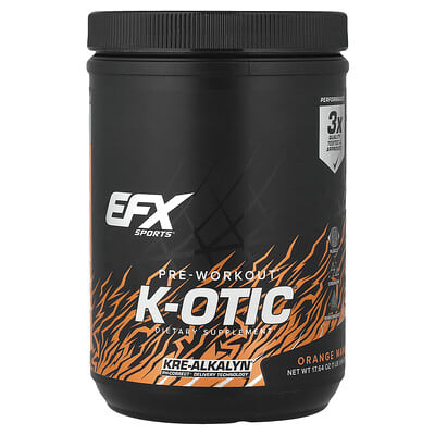 Предтренировочный комплекс K-otic® Orange Mango, 1 lb 1.64 oz (500 g)