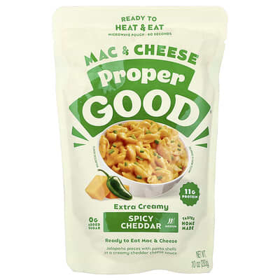 Ready to Heat & Eat, Mac & Cheese, Spicy Cheddar, Medium, 10 oz (283 g)