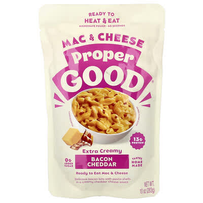 Ready to Heat & Eat, Mac & Cheese, Bacon Cheddar, 10 oz (283 g)