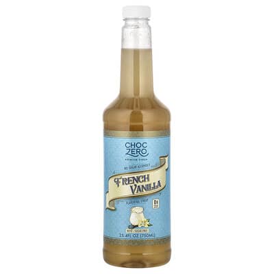 Премиальный сироп ChocZero, French Vanilla, без сахара, 25.4 fl oz (750 ml)