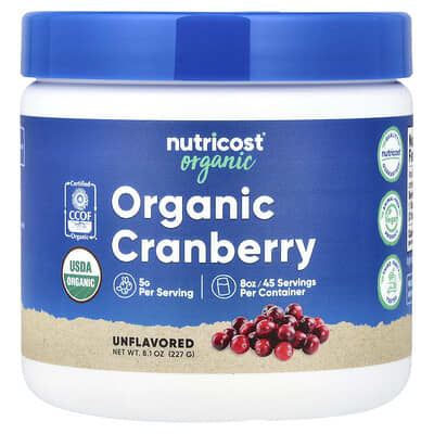 Organic Cranberry, без вкуса, 8.1 oz (227 g)
