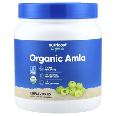 Органическая амла Nutricost, без вкуса, 16.2 oz (454 g)