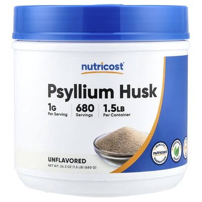 Psyllium Husk, без вкуса, 24.3 oz (680 g)