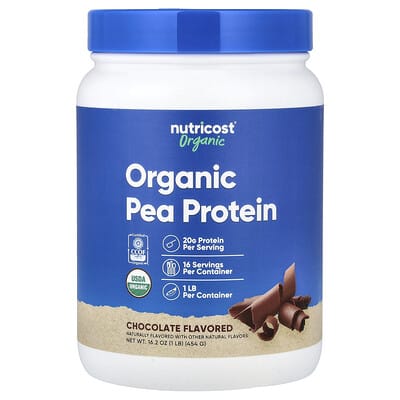 Nutricost органический гороховый протеин, шоколад, 1 lb (454 g)