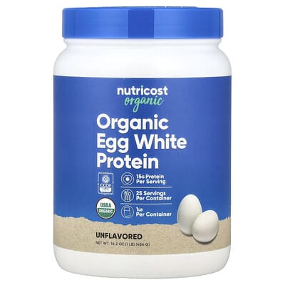 Nutricost протеин из яичного белка, Unflavored, 1 lb (454 g)