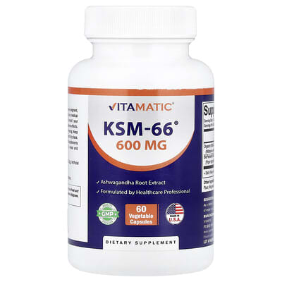 Капсулы KSM-66®, 60 Vegetable Capsules