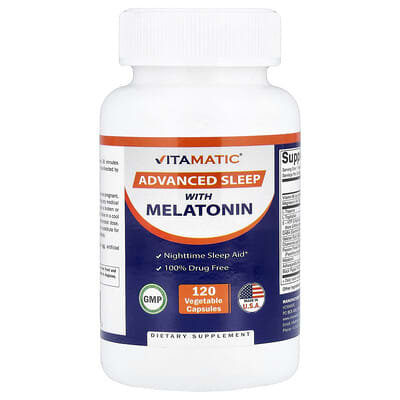 Добавка Vitamatic Advanced Sleep с мелатонином, 120 капсул