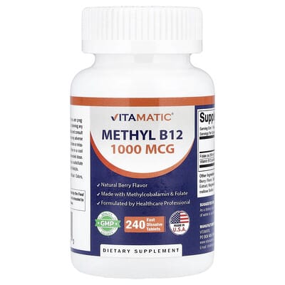 Methyl B12, Natural Berry, 240 быстрорастворимых таблеток