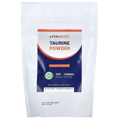 Порошок таурина, без вкуса, 8.8 oz (250 g)