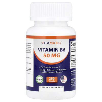 Витамин B6, 50 mg, 250 Tablets