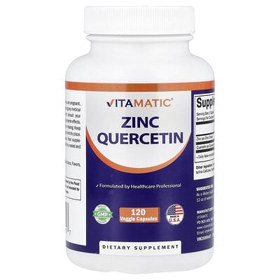 Цинк и кверцетин Vitamatic, 120 вегетарианских капсул
