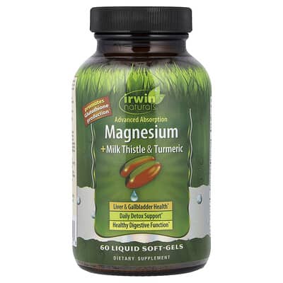Advanced Absorption Magnesium + Milk Thistle & Turmeric, 60 Liquid Soft-Gels