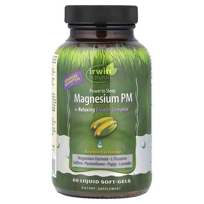 Magnesium PM™ + Relaxing Flower Complex, 60 Liquid Soft-Gels