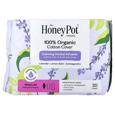 The Honey Pot Company органические прокладки с травами, Regular, 20 шт.