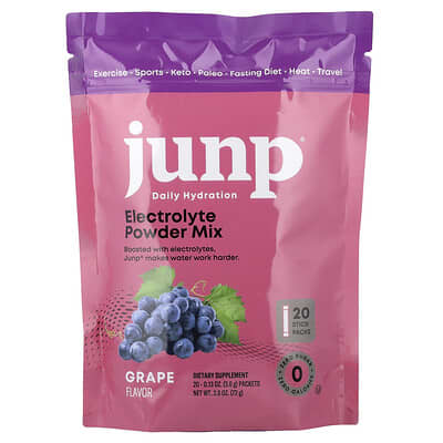 Electrolyte Powder Mix, Grape, 20 Stick Packs, 0.13 oz (3.6 g) Each
