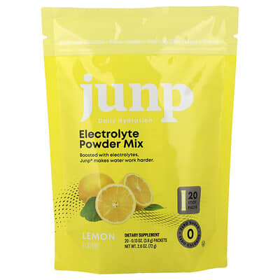 Электролитный порошок, лимон, 20 Stick Packs, 0.13 oz (3.6 g) каждый