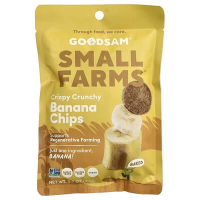 Small Farms™, Crispy Crunchy Chips, Banana, 0.7 oz (20 g)