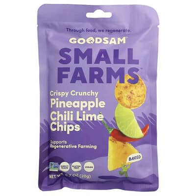 Small Farms™, Crispy Crunchy Chips, Pineapple Chili Lime, 0.7 oz (20 g)