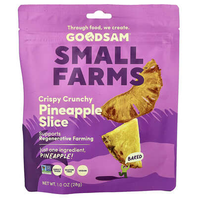Small Farms Crispy Crunchy ломтики ананаса, 1 oz (28 g)