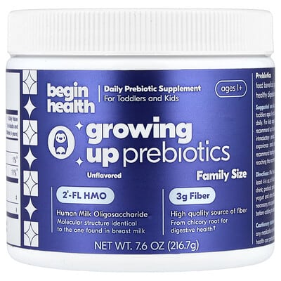 Begin Health пребиотики для детей, от 1 года, без вкуса, 7.6 oz (216.7 g)