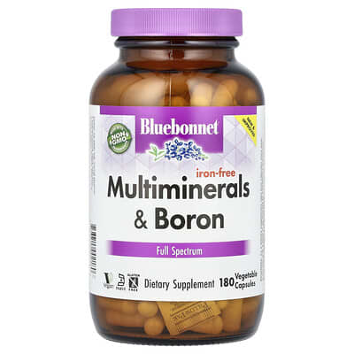 Multiminerals & Boron, Iron-Free, 180 Vegetable Capsules