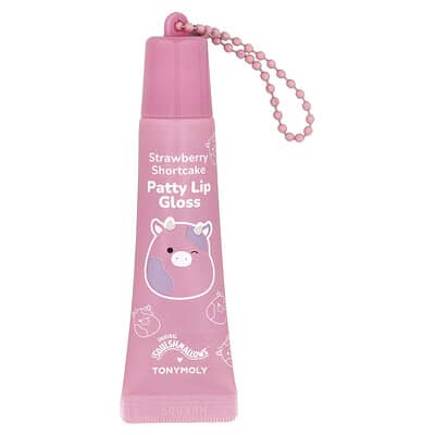 Original Squishmallows™, Patty Key Chain Lip Gloss, Strawberry Shortcake , 11 g