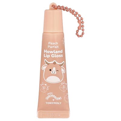 Блеск для губ Original Squishmallows™, Howland Key Chain Lip Gloss, Peach Parfait, 0.38 oz (11 g)