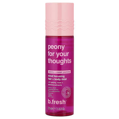 b.fresh Мист для волос и тела Peony For Your Thoughts, Пион + Жасмин, 7.5 fl oz (221 ml)