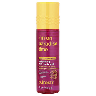 I'm on Paradise Time, Invigorating Hair + Body Mist, Mango + Passionfruit, 7.5 fl oz (221 ml)