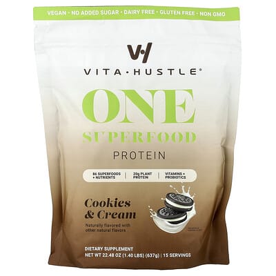 VitaHustle Протеин One Superfood Cookies & Cream, 1.40 lbs (637 g)