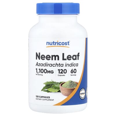 Листья нима Nutricost, 120 капсул
