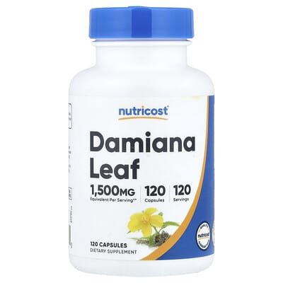 Листья Дамианы Nutricost, 120 капсул (150 mg на капсулу)